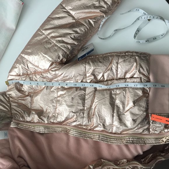 Arizona Jean Co. Rose Gold Puffer Coat Girls XL 16 - Picture 11 of 14